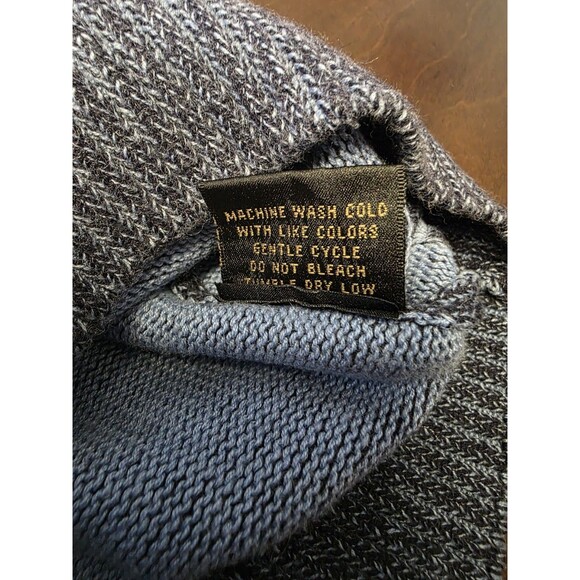 F/X Fusion Mens Blue Cotton Cable Knit 1/4 Zip Sweater Pullover XXL - Picture 5 of 7